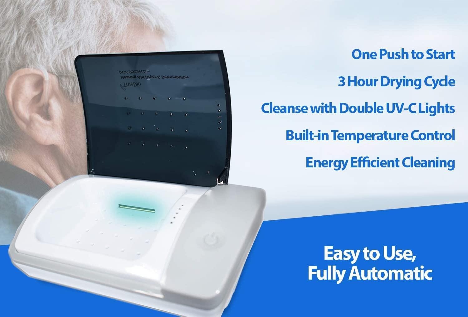 Truedio Automatic Hearing Aid Dryer Dehumidifier with Double UVC Light