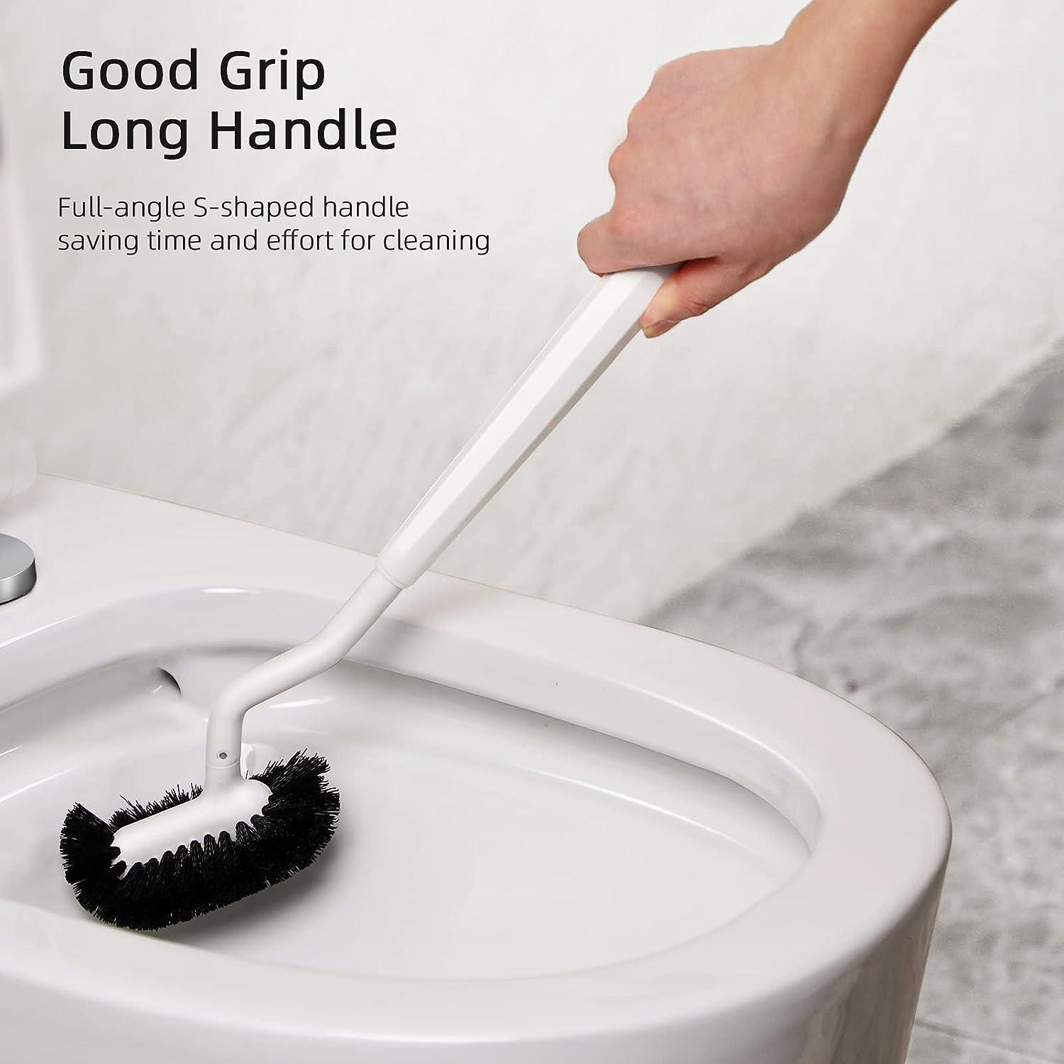 Toilet Brush And Holder,Toilet Bowl Cleaning Brush Set,Under Rim