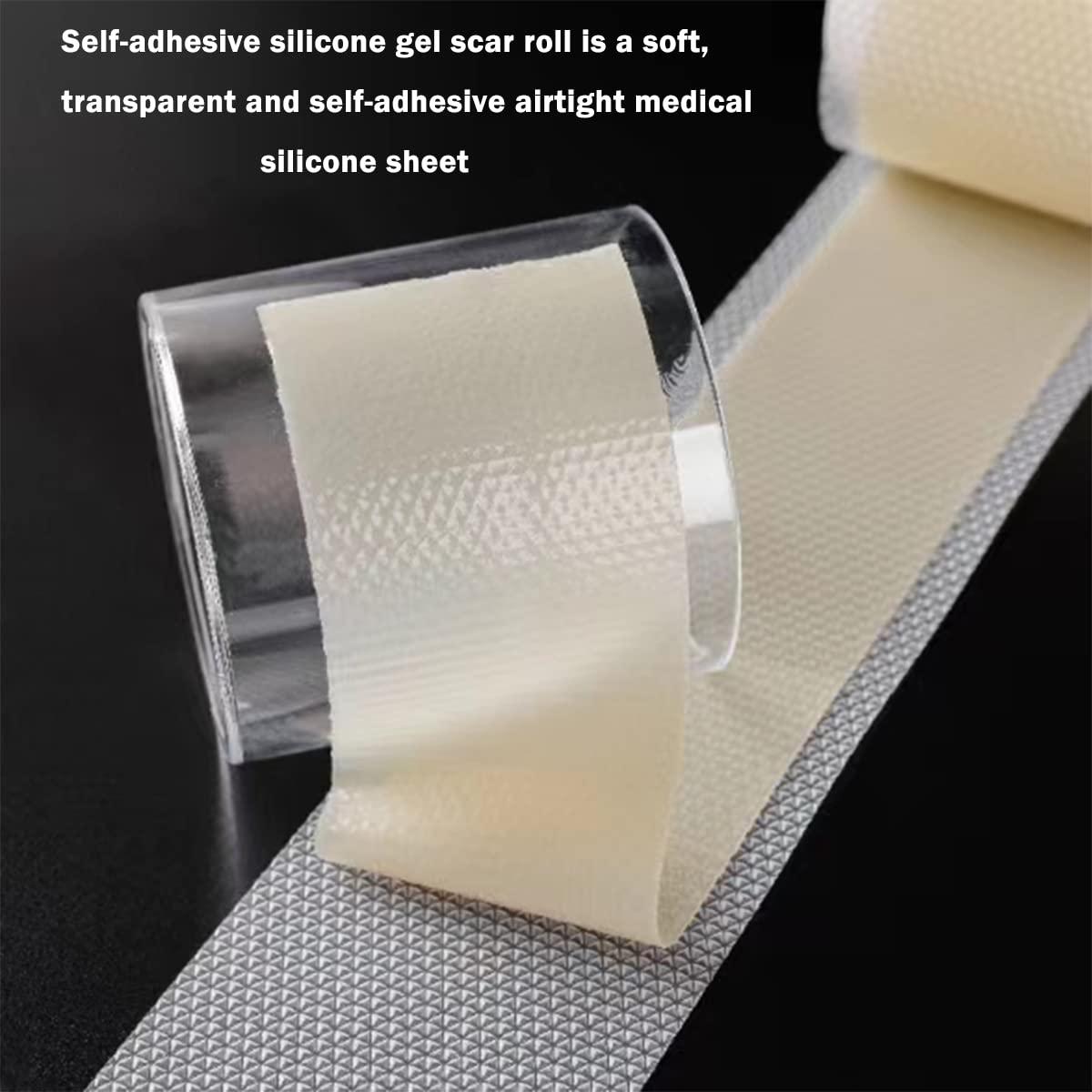 Silicone Scar Sheets 1.6 x 120 Tape Roll Keloid Bump Removal Strips Long  Scar Reducing Treatments for Surgical Scars Tummy Tucks C-Section Burn Acne  Stretch Mark Patch Away Wound Bandages