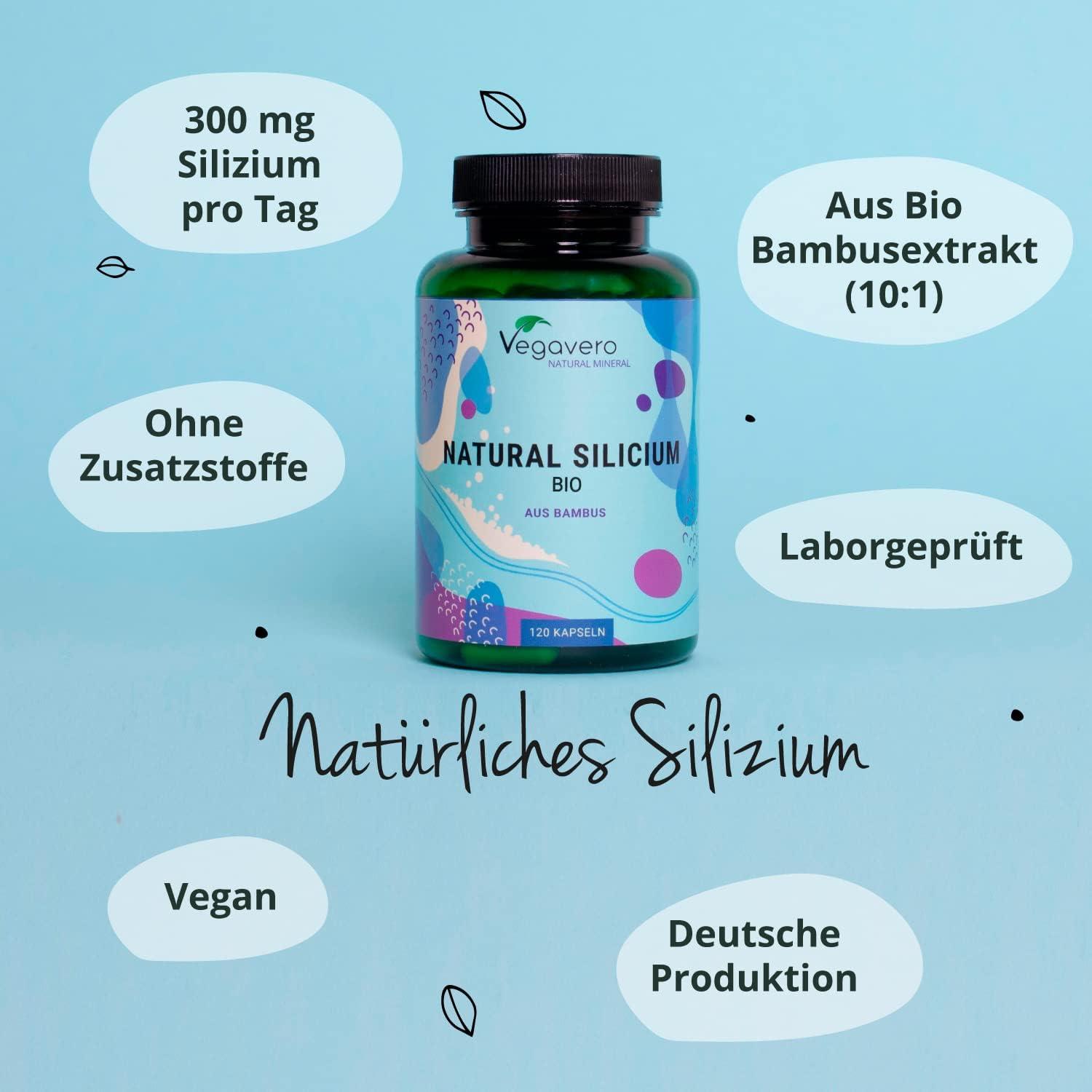 Organic Silicon Capsules | Premium 100% Organic Bamboo Extract | High Dose  Vegan Supplements | Laboratory Tested | Vegavero German Production | 120  Capsules | Buy Now with Express International Delivery | GoSupps.com