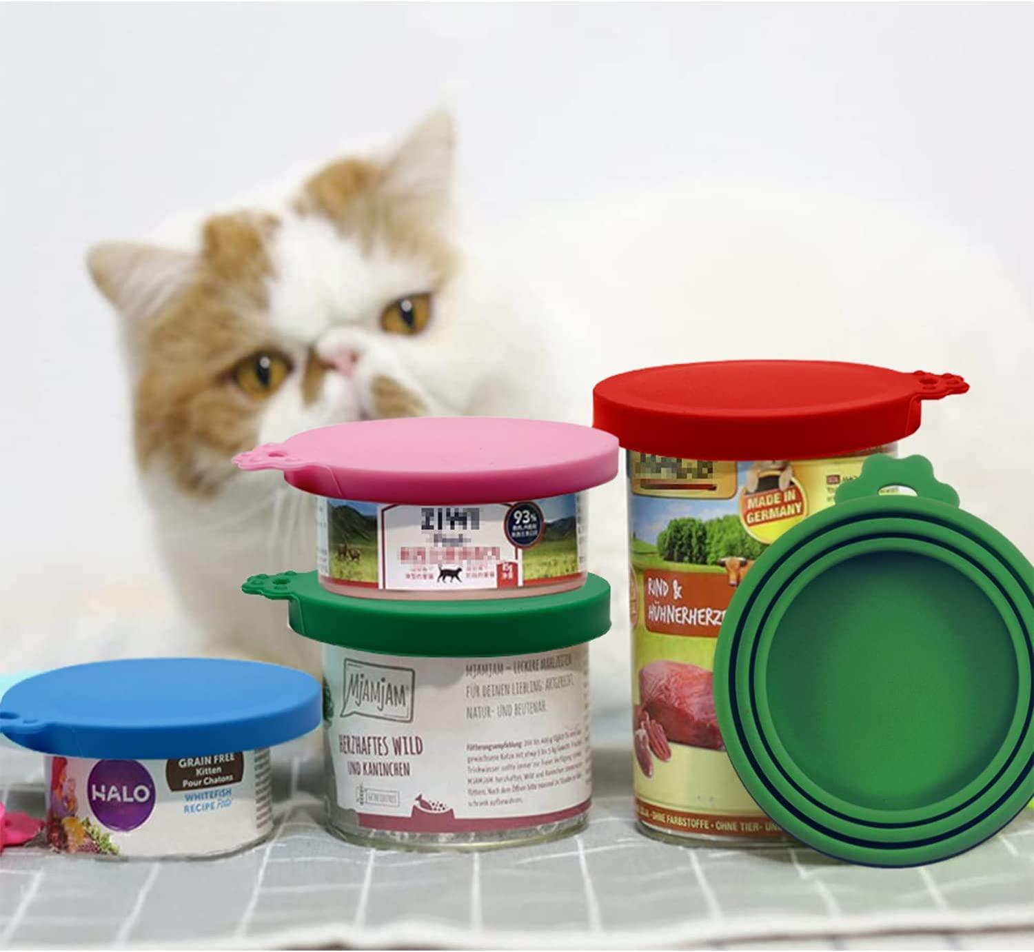 7 Pcs Can Covers Silicone Pet Food Can Lid Covers for All Standard Size