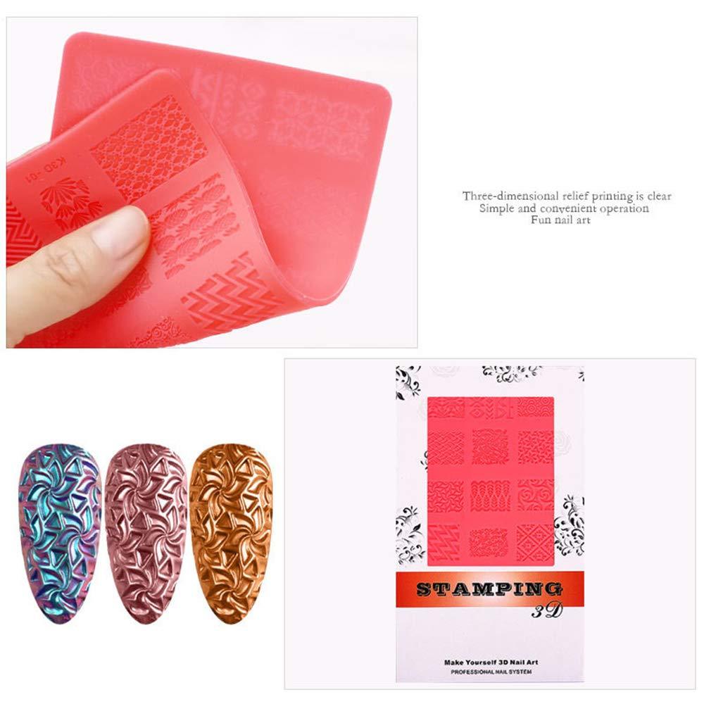 Silicone Stamping Nail Art Moules 3D Silicone Timbre Polonais Résin