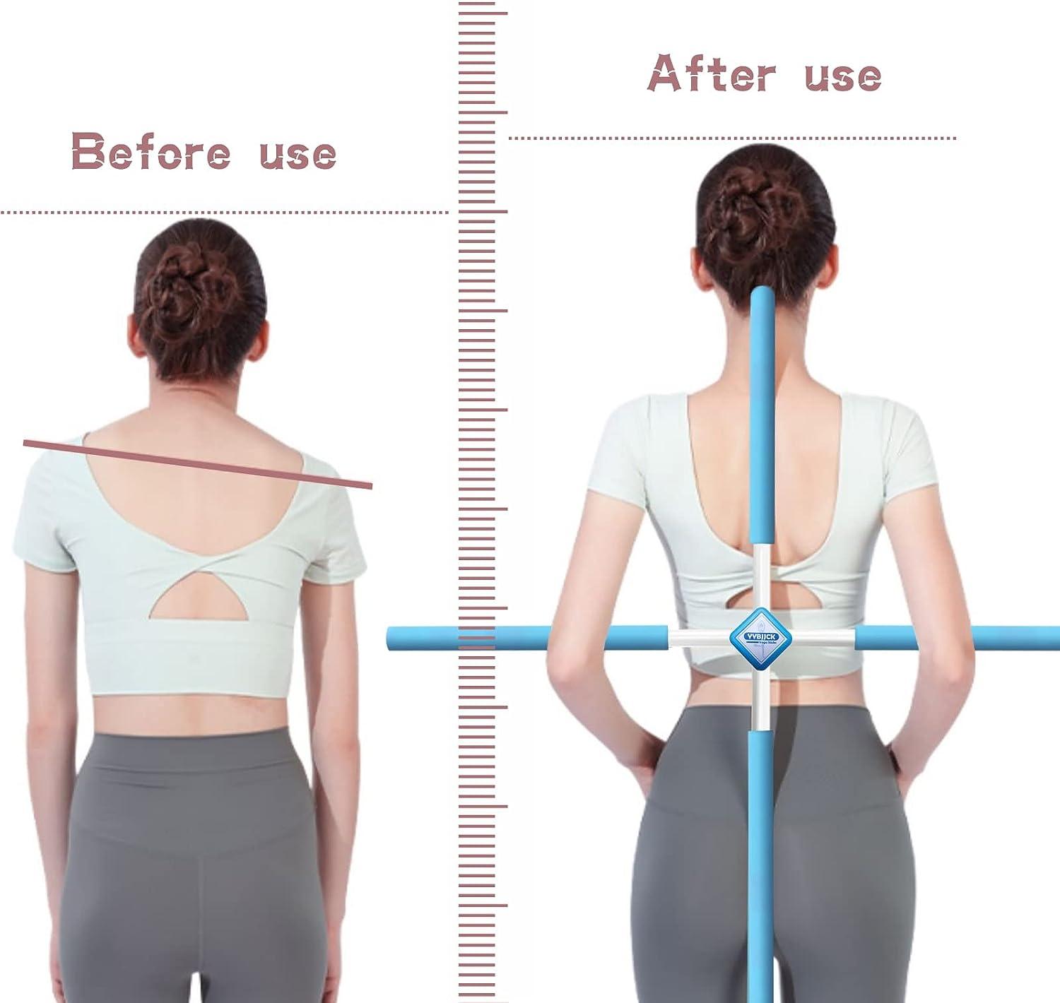 YYBJJCK Posture Corrector Yoga Posture Stick for Women Humpback Correction  Sticks Stretching Tool for Back Brace New Disassembly Design Humpback  Correction Stick for Adult and Child Blue