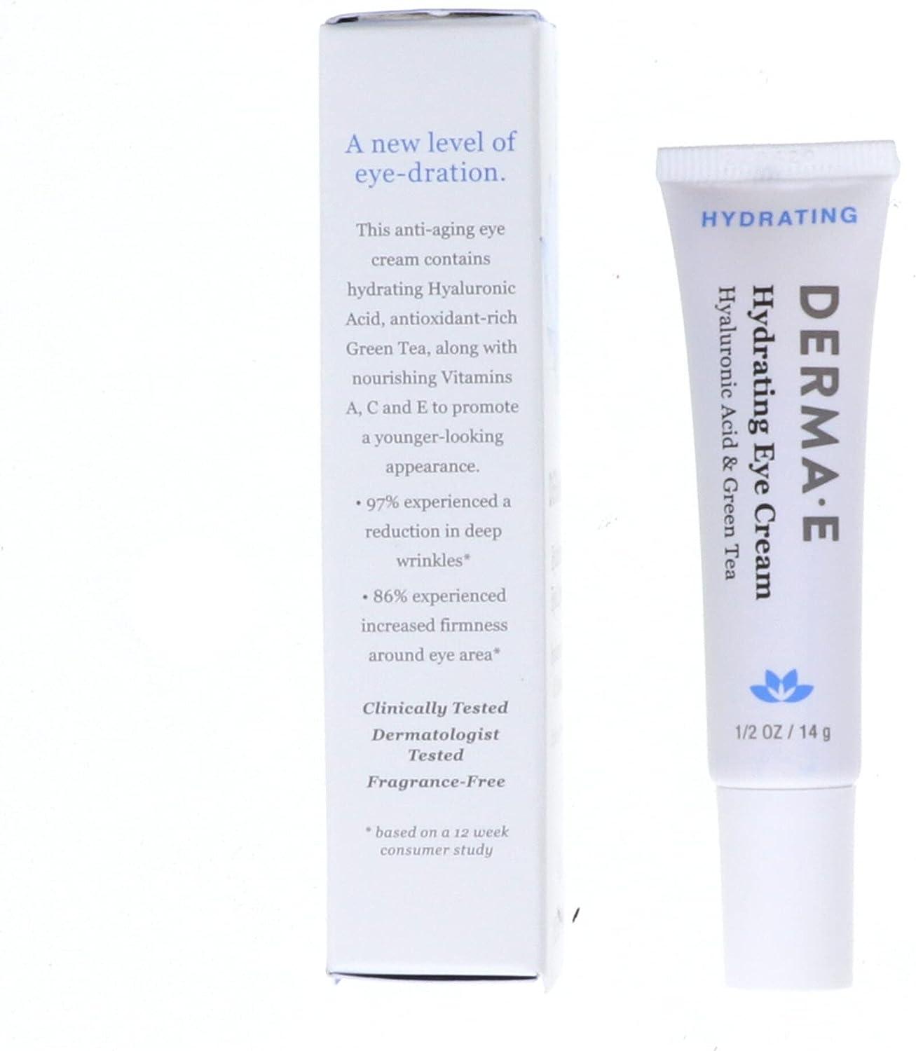 Derma E Hydrating Eye Cream with Hyaluronic Acid 0.5 ounces