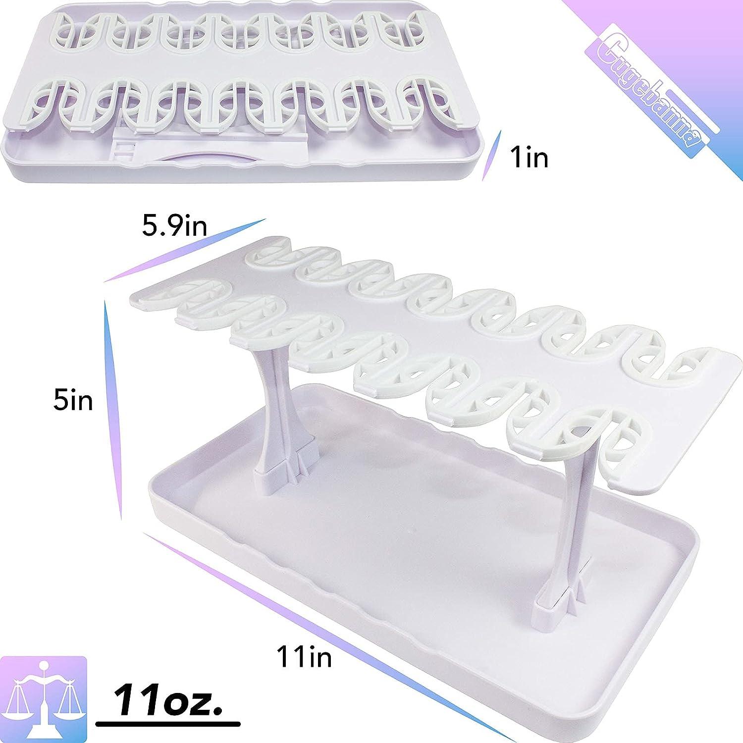 CUGEBANNA Plastic Artist Paint Brush Drying Rack Holds 14 Brushes