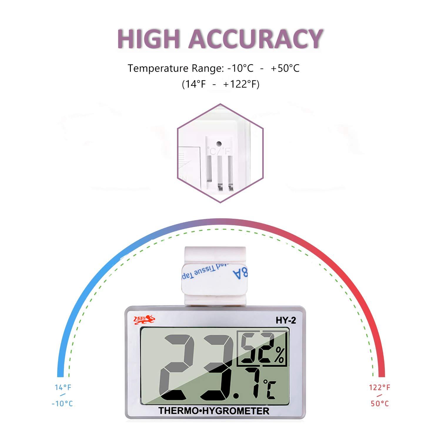 capetsma Aquarium Thermometer Digital Fish Tank Thermometer Accurate  Reptile Thermometer Temperature Gauge with Large LCD Screen