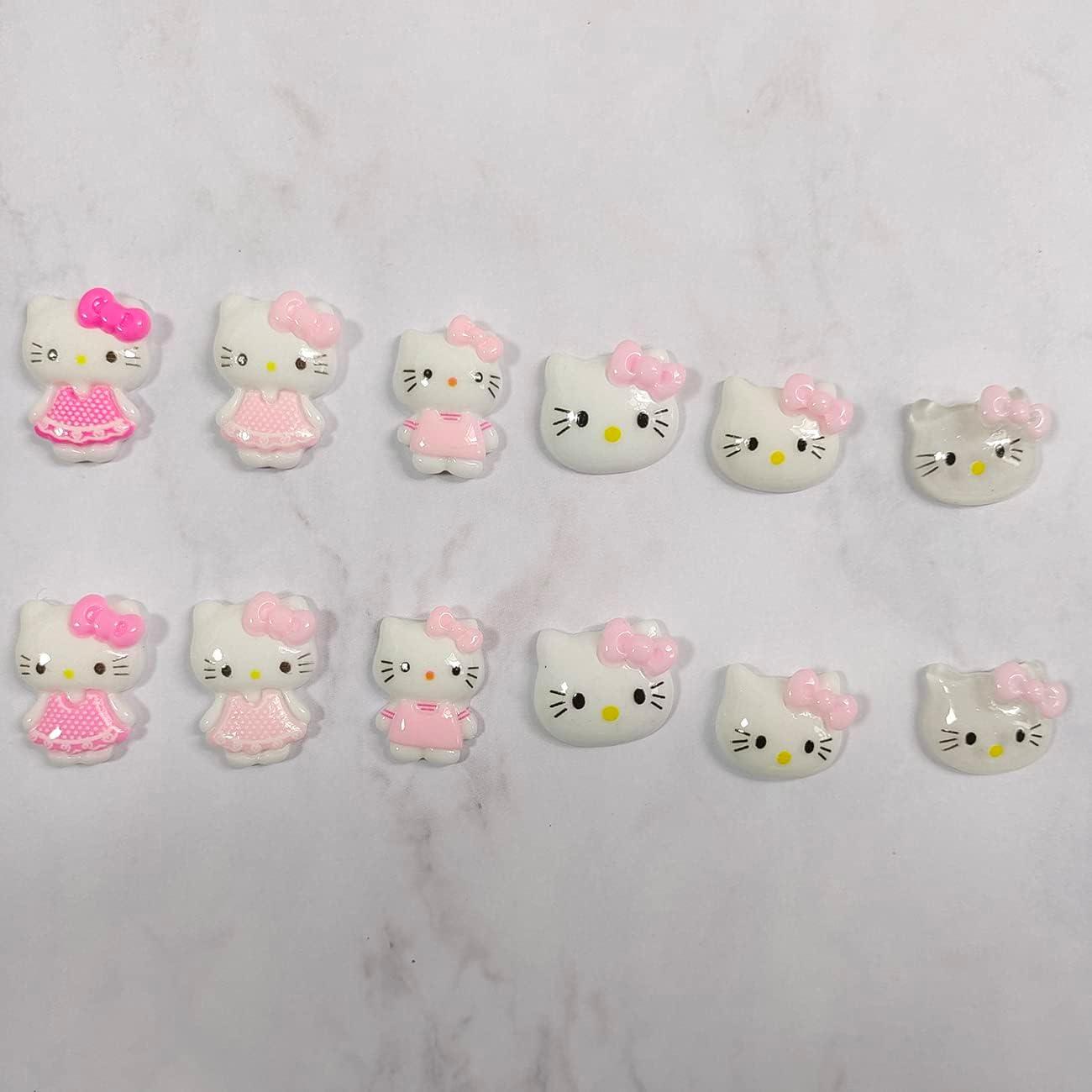 40 Pcs Cute Cartoon Nail Charms Kawaii Nail Decals Flatback Resin Design 3D  Nail Charms for Acrylic Nails Rhinestone Supplies Cute Cat Nail Decoration  DIY Nail Accessories K1