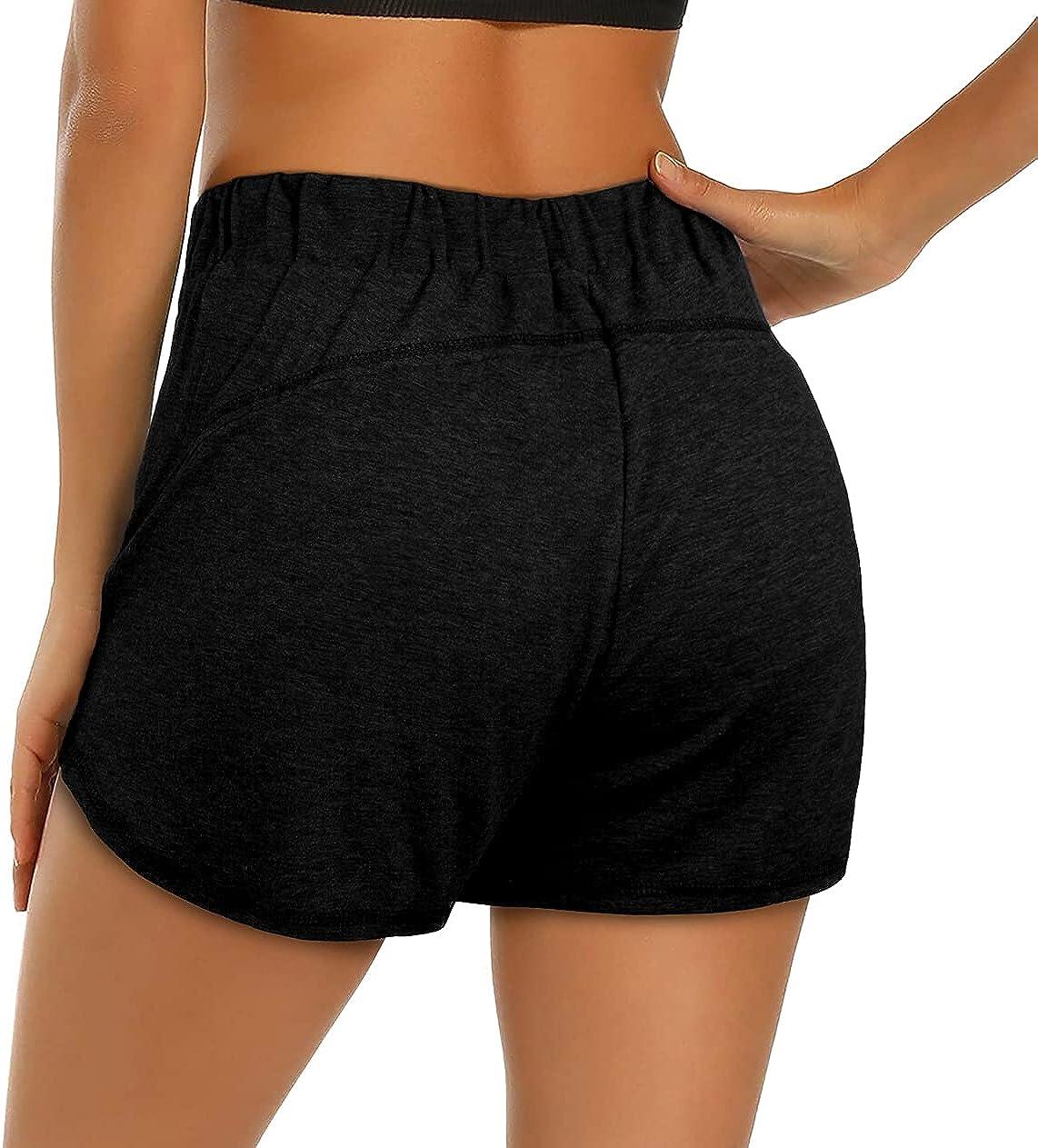 XIEERDUO Women's Workout Shorts - Black, X-Large | Athletic