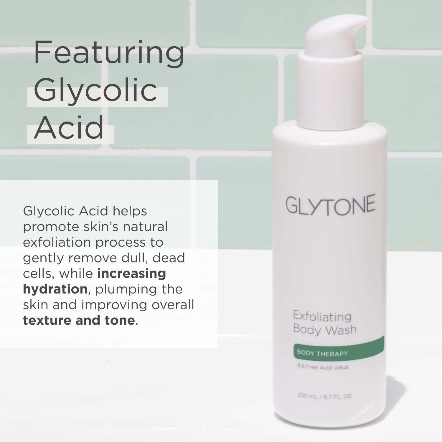 Glytone Exfoliating Body Wash 8.8 Free Acid Value Glycolic Acid Keratosis Pilaris Smooth