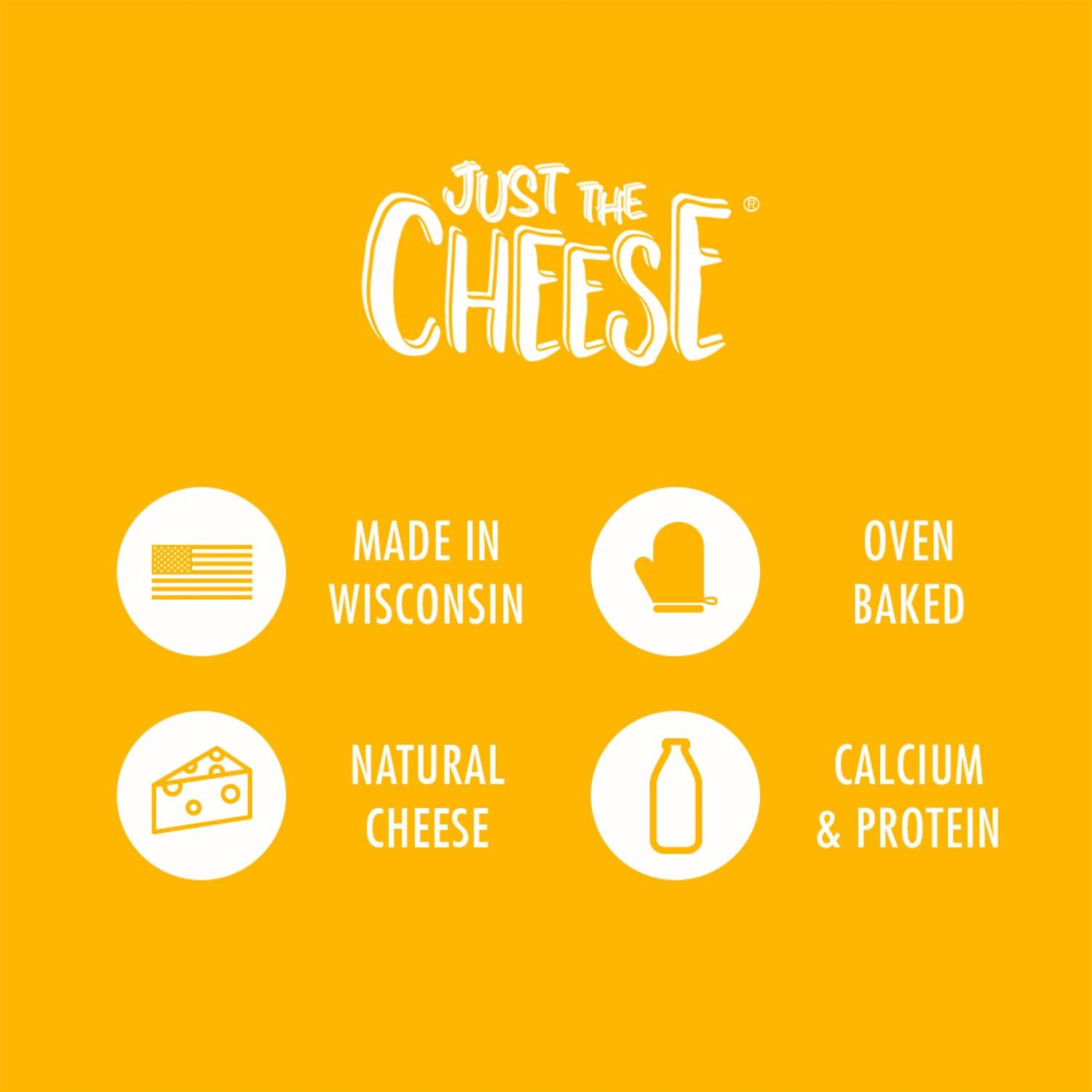 Just the Cheese Bars, Crunchy Baked Low Carb Snack Bars. 100 Natural