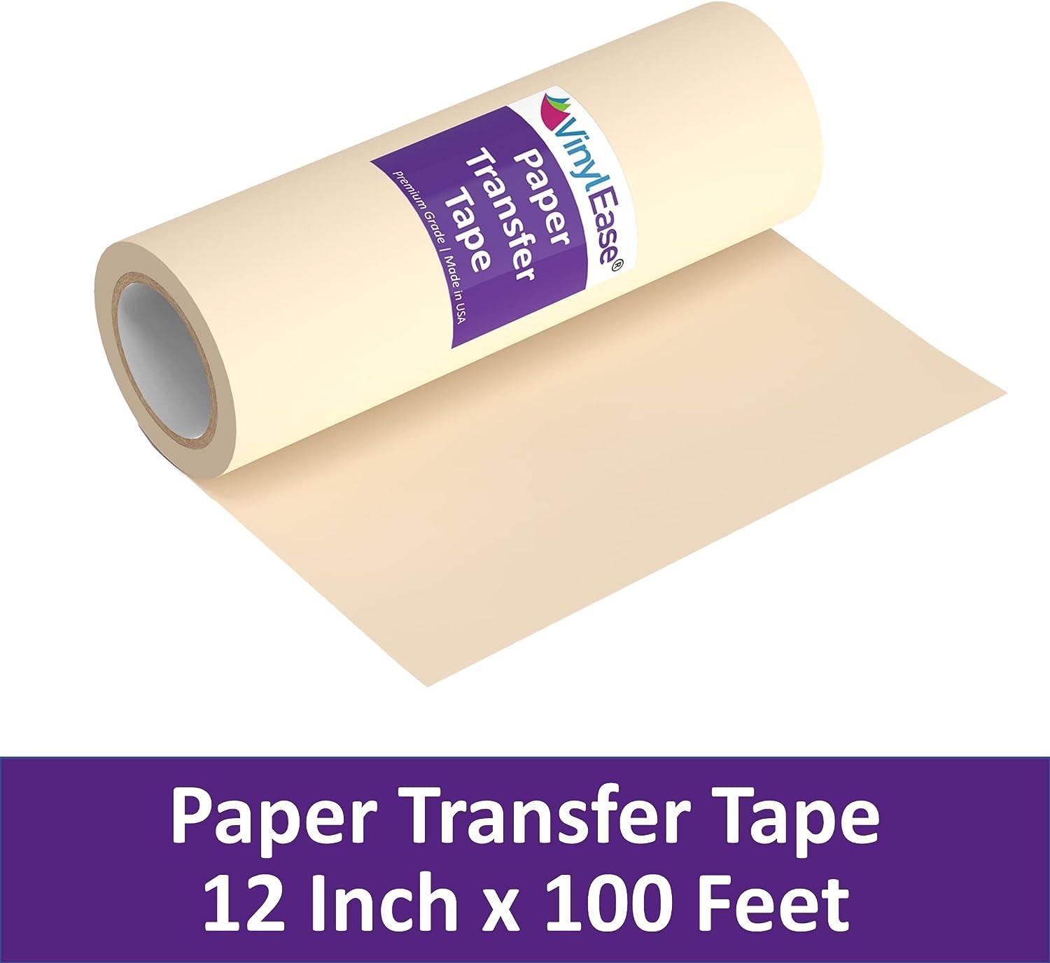 Vinyl Ease 12inch x 100 feet roll of Paper Transfer Tape with a