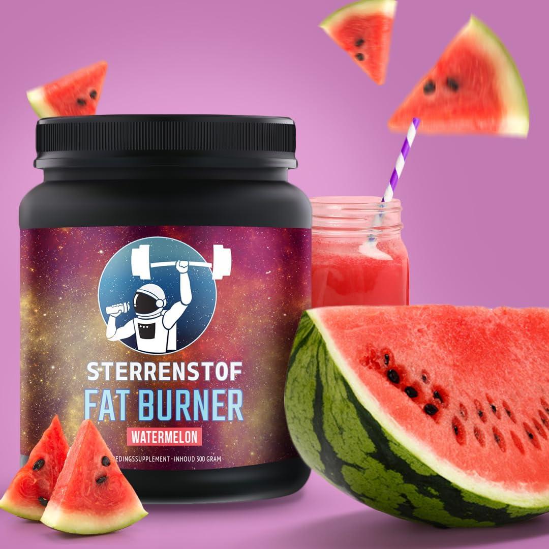 Sterrenstof Watermelon Fat Burner - Appetite Suppressant & Weight Loss  Powder with L-Carnitine L-Tyrosine Green Tea Extract | 300g 50 Portions |  Buy Now with Express International Delivery