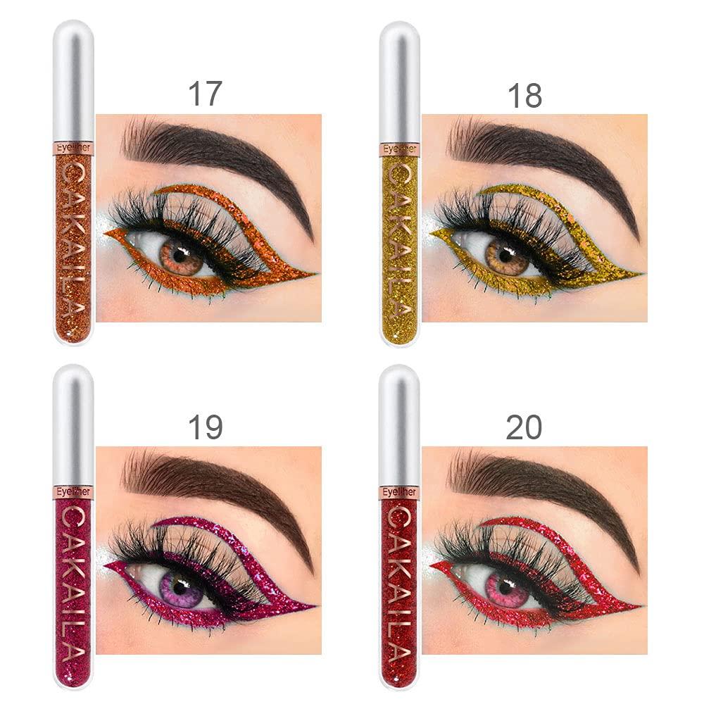 8 Colors Liquid Glitter Eyeliner Liquid Sets,Glitter Eye Liners for