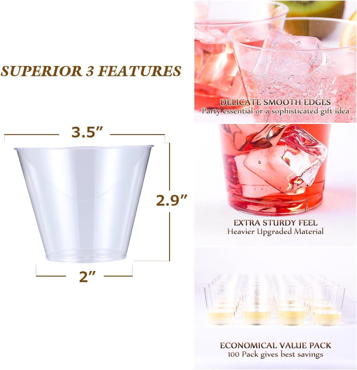 Exquisite 12 Ounce Disposable Pink Plastic Cups-50 Count
