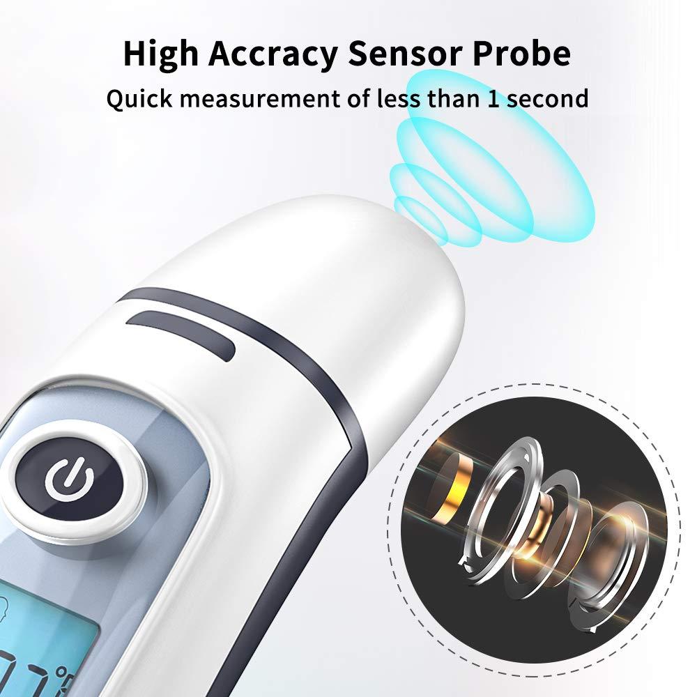 Digital Infrared Forehead & Ear Thermometer for All Ages - Non-Touch ...