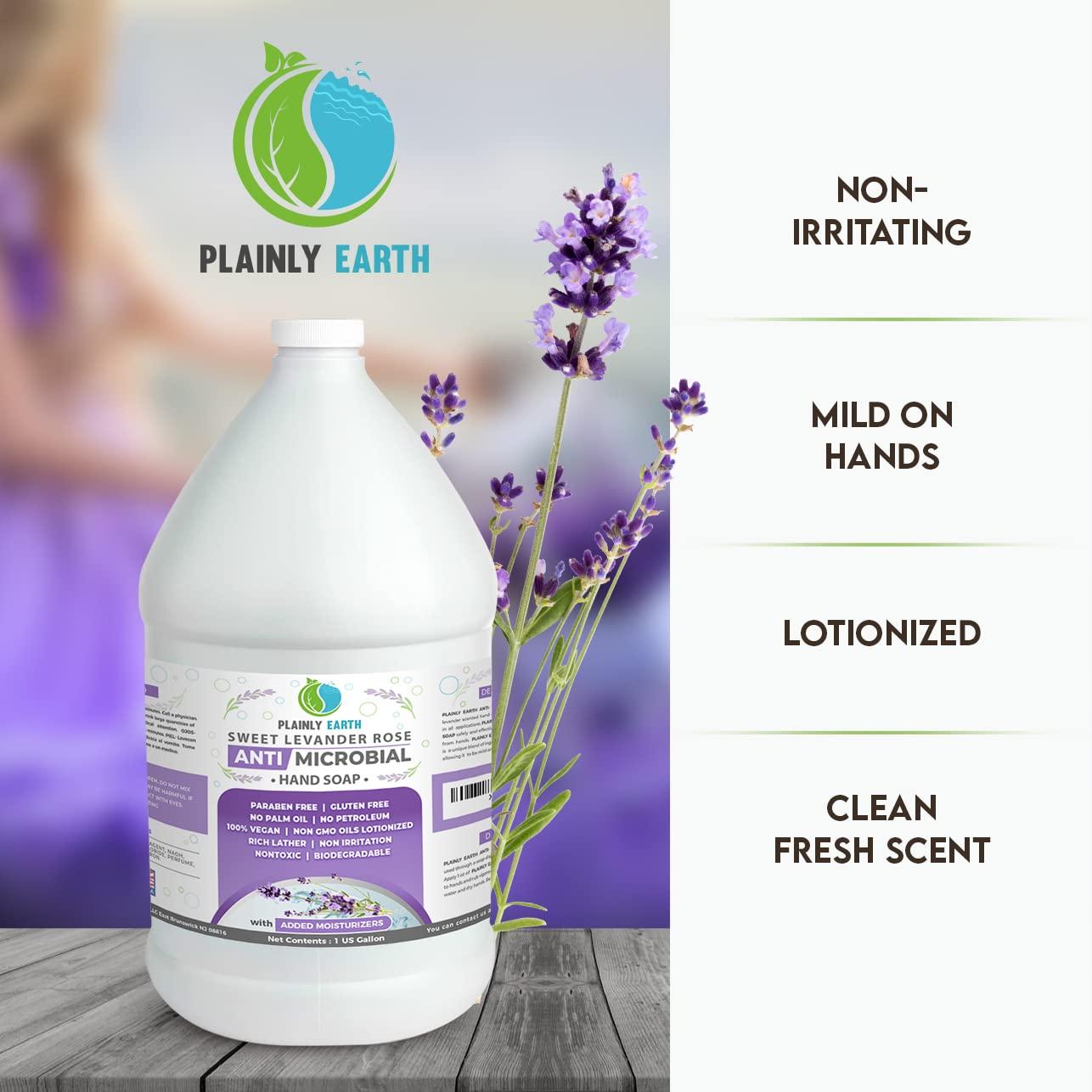 Plainly Earth Sweet Lavender Rose Antibacterial Liquid Hand Soap 1