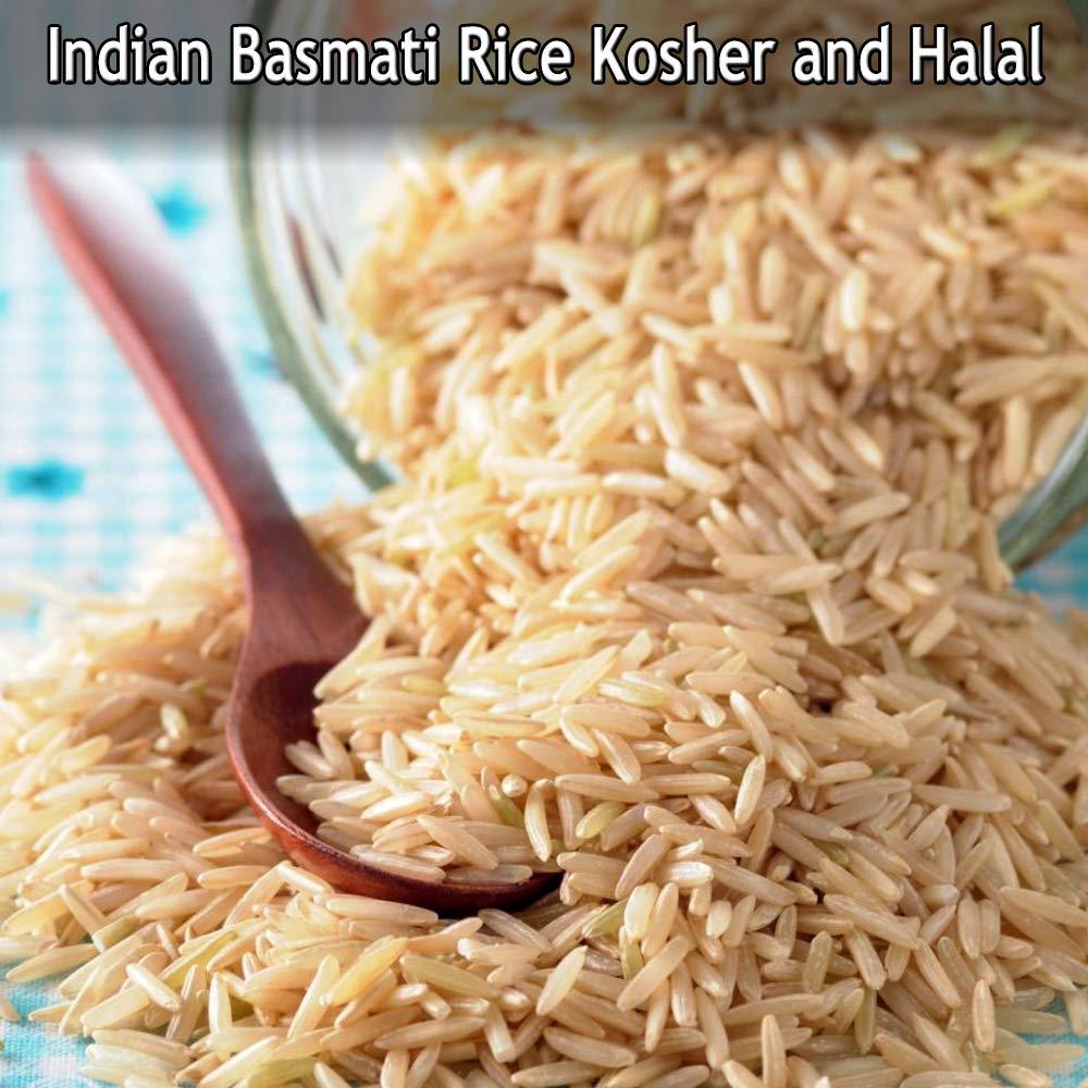 Golden Crown Brown Indian Basmati Rice 10 lb Pack Extra Long Grain