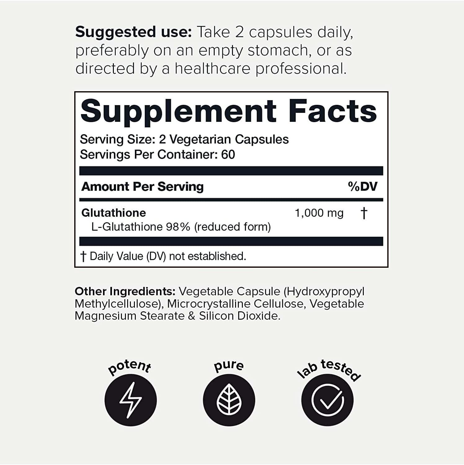 High Strength 1000mg Glutathione Capsules - 98% Highly Purified & Bioavailable - Non-GMO - 120 Count | Buy Now with Express International Delivery | GoSupps.com High Strength 1000mg Glutathione Capsules - 98% Highly Purified & Bioavailable - Non-GMO - 120 Count | Buy Now with Express International Delivery | GoSupps.com