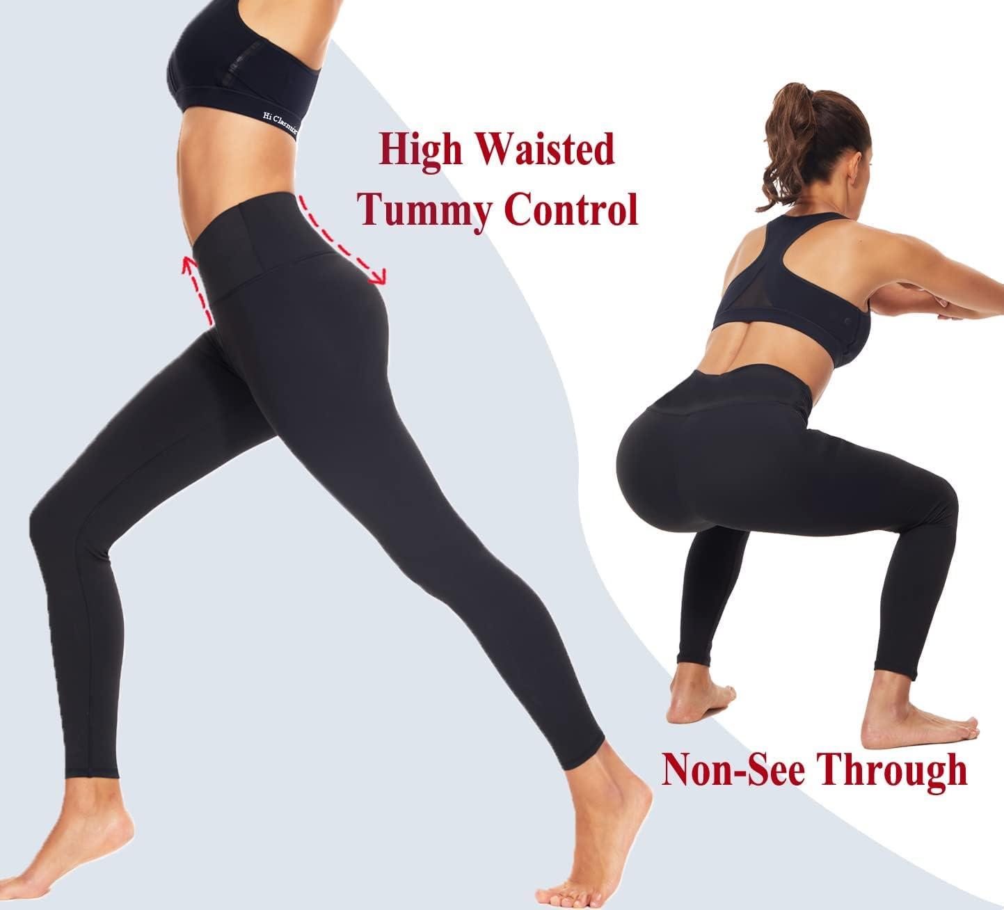 High Waisted Leggings for Women-Womens Black Seamless Workout