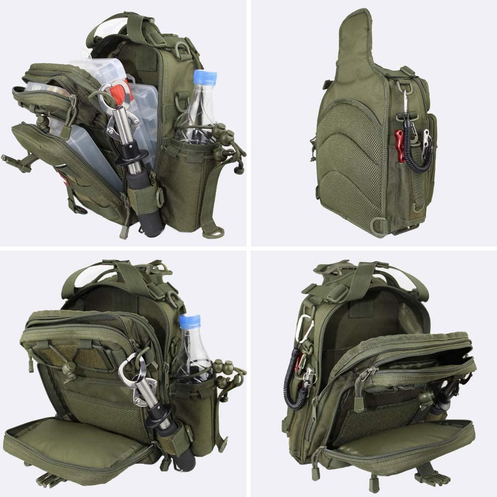 YVLEEN Fishing Tackle Backpack Storage BagWater-Resistant Fishing