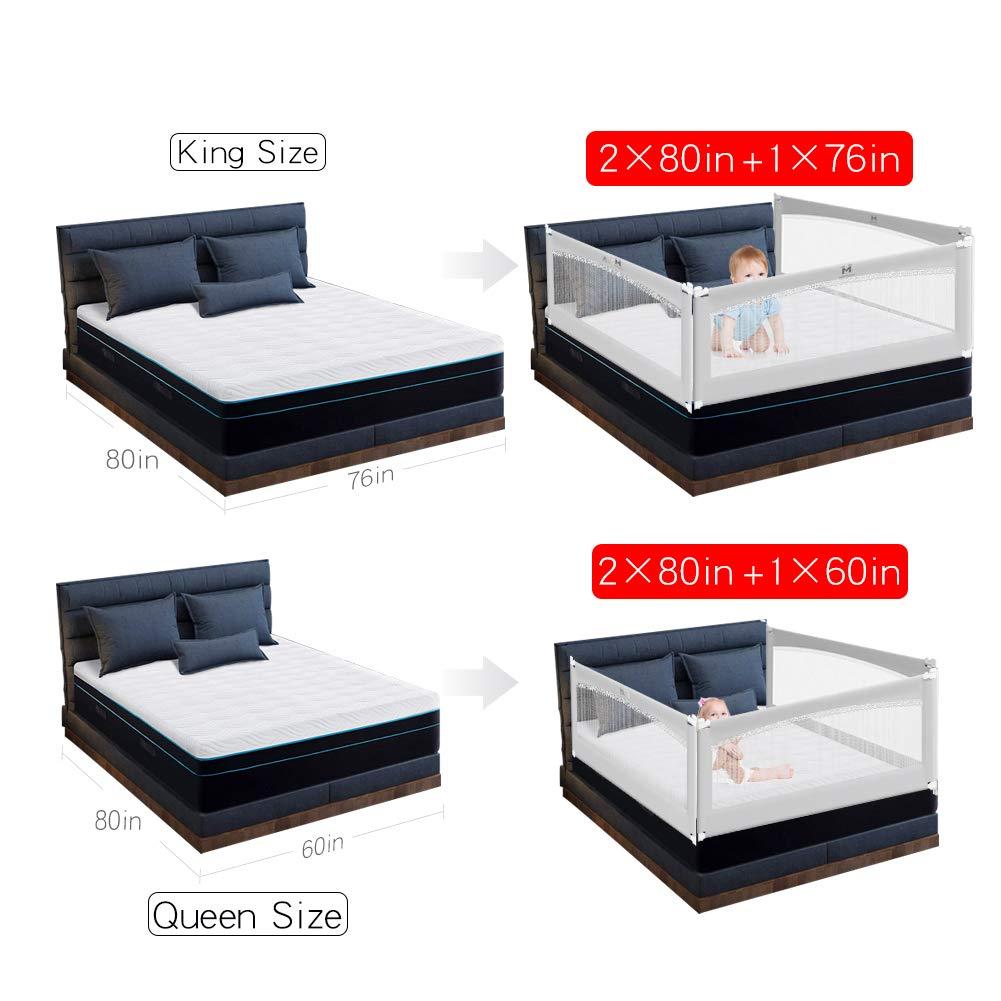 MAYbabe Bed Rail. Baby Bed Rail. Extra Long and Tall Kids Bed Rail