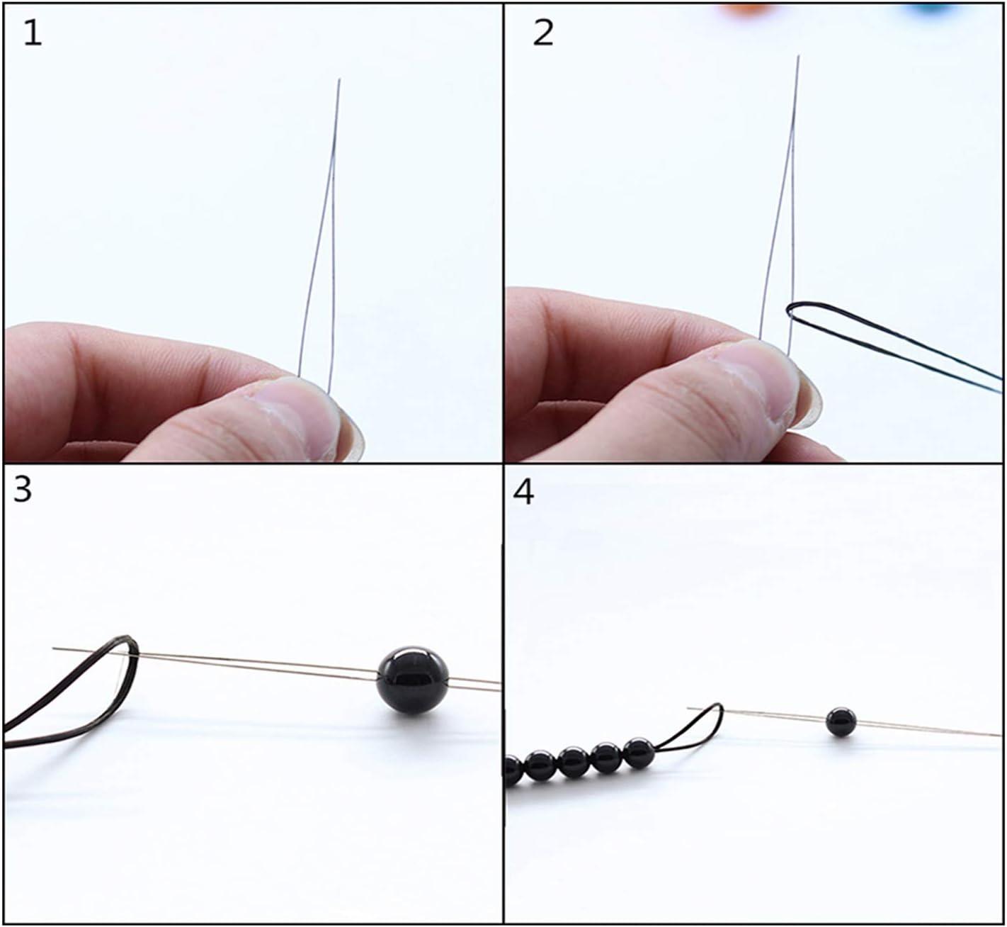 Beading Needles Seed Beads Needles Big Eye DIY Beaded Needles Collapsible  Beading Pins Open Needles For Jewelry Making DIY Tools
