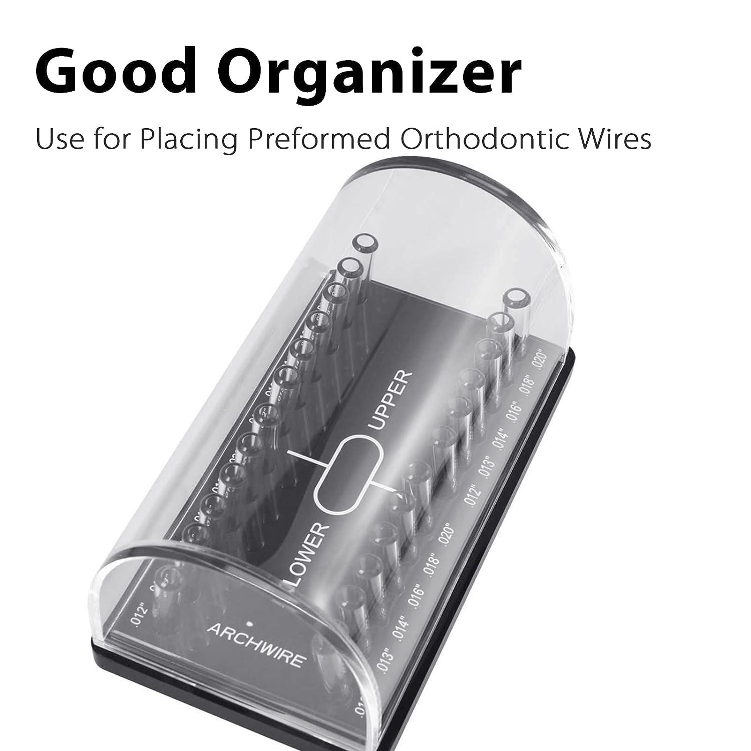 ANNWAH Dental Acrylic Archwire OrganizerOrthodontic Wire Box with Lid for Dental Clinic Arrange