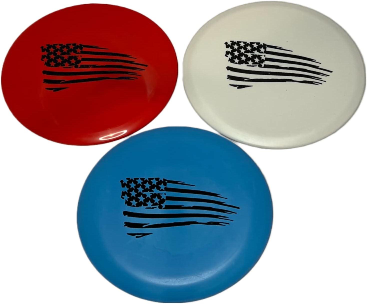 Disc Golf Set Red White & Blue Frisbee Golf Discs Set Disc Golf