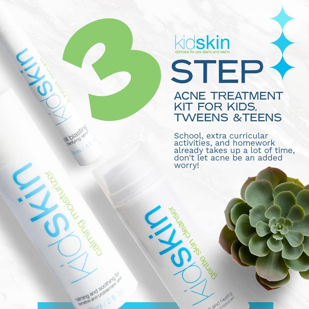 Kidskin Three-Step Acne Treatment Kit for Kids, Tweens