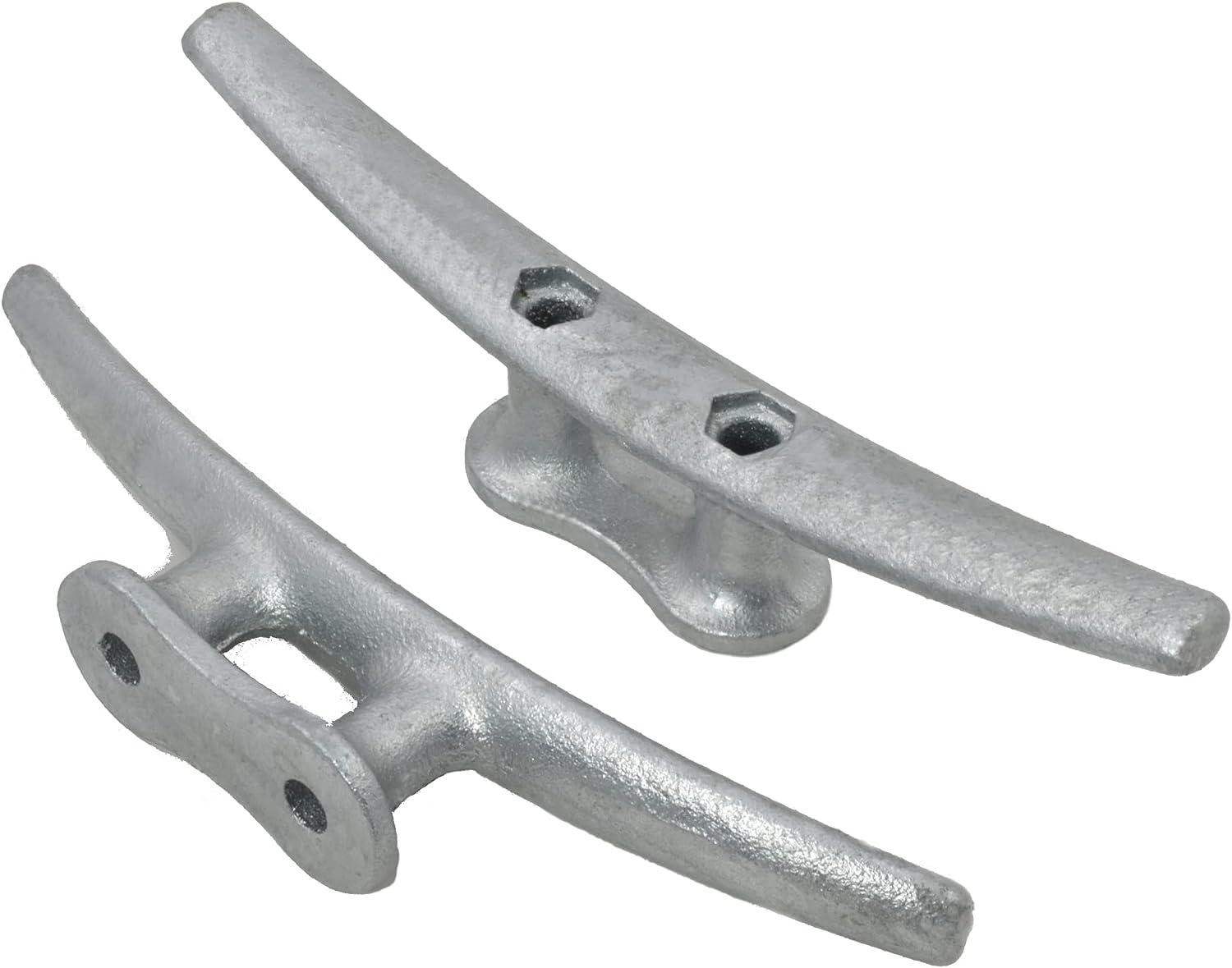 Folding Boat Cleats 6 Inch 316 Stainless Steel Folding Boat Cleats - 5 & 6 Inch Marine Dock Cleats (2 Pack) Flip Up Dock Cleats