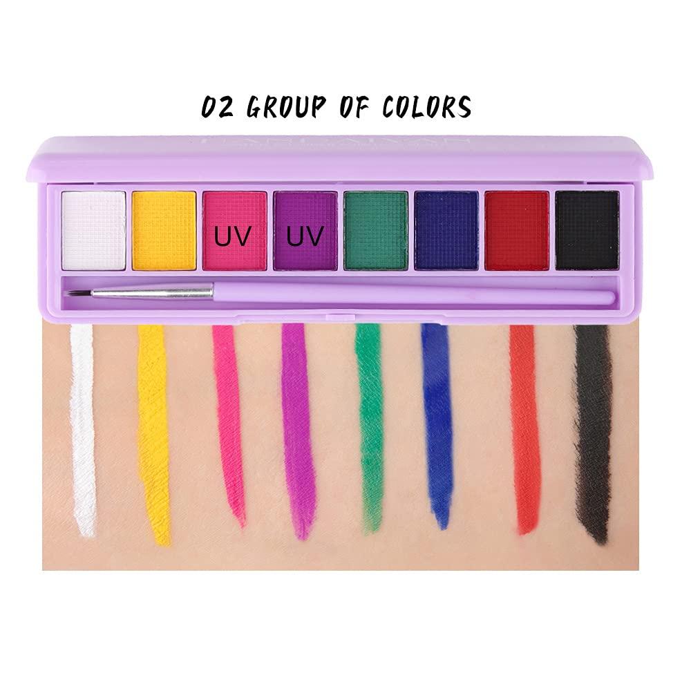 UV Neon Pastel Rainbow Water Activated Eyeliner Palette