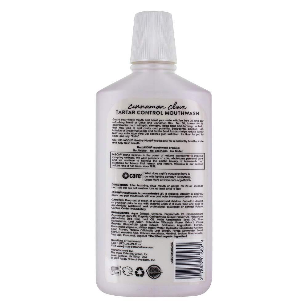 Jason Healthy Mouth Tartar Control Mouthwash Cinnamon Clove 16 Oz