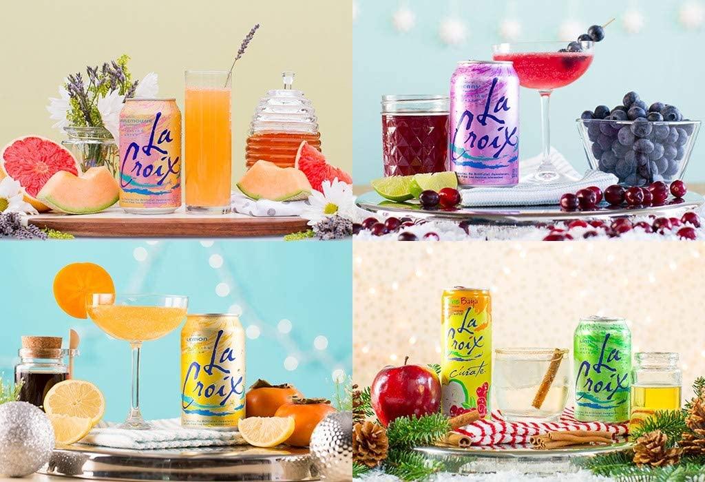 La Croix Sparkling Water Variety Pack 14 Flavors Sampler, 12 Oz Cans