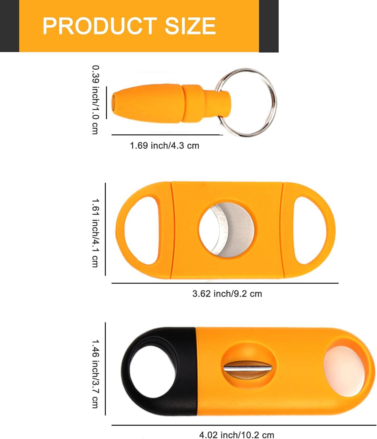 3 PCS Cigar Cutter Set Portable Cigar Cutter V Cut Cigar Punch Cigar  Accessories Fits in