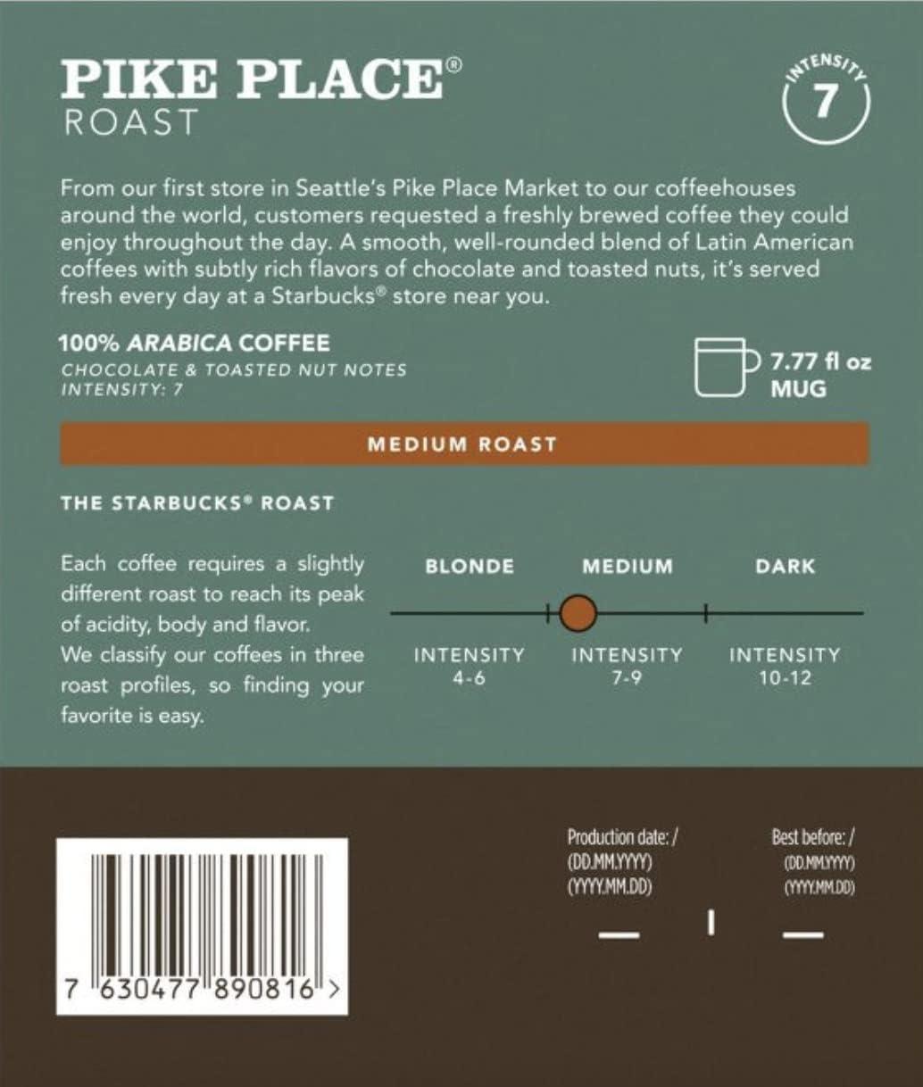 Starbucks Pike Place Medium Roast Nespresso Vertuo Pods – 48 Capsules