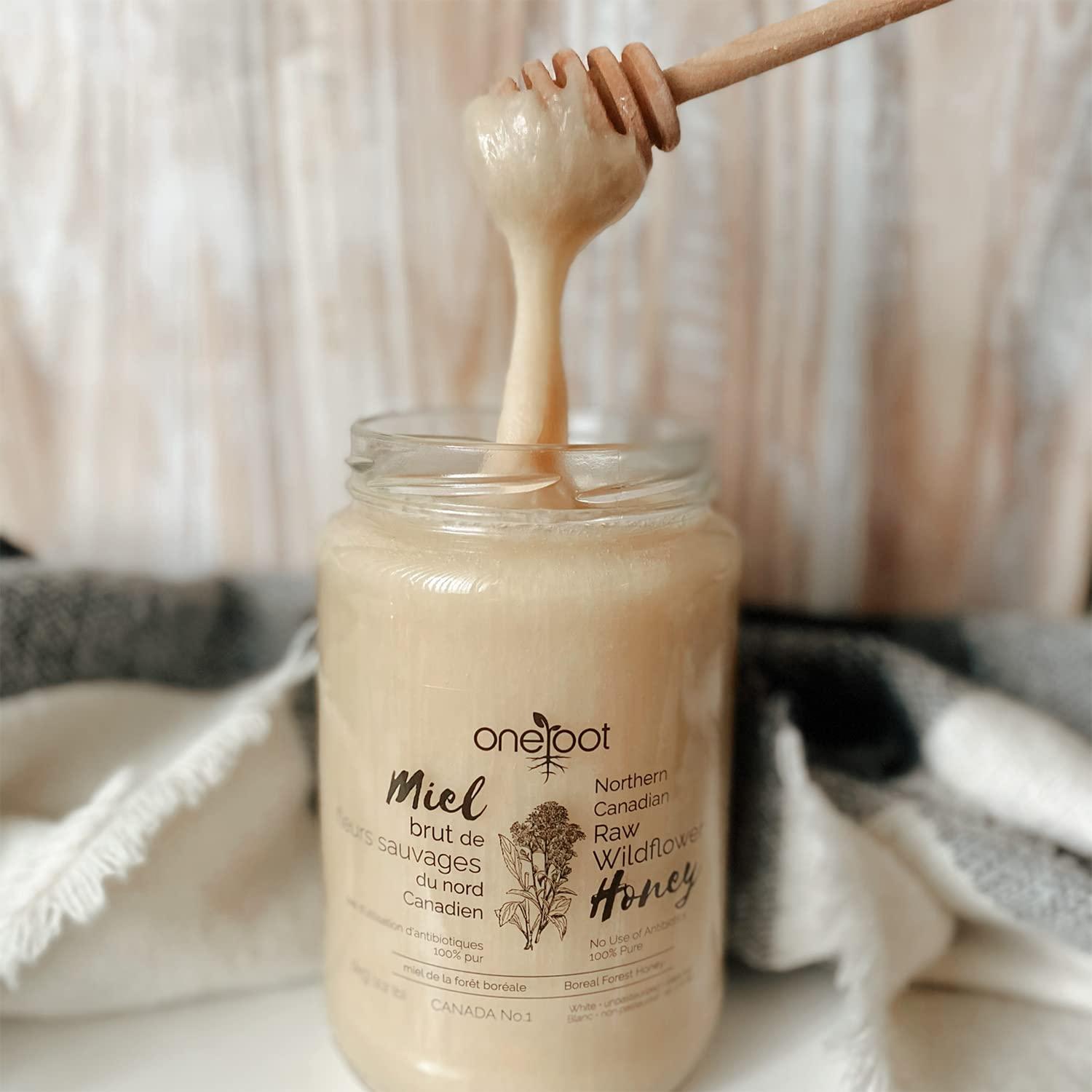 100 Canadian Raw Honey 2.2lbs Unfiltered, Unheated & Creamed