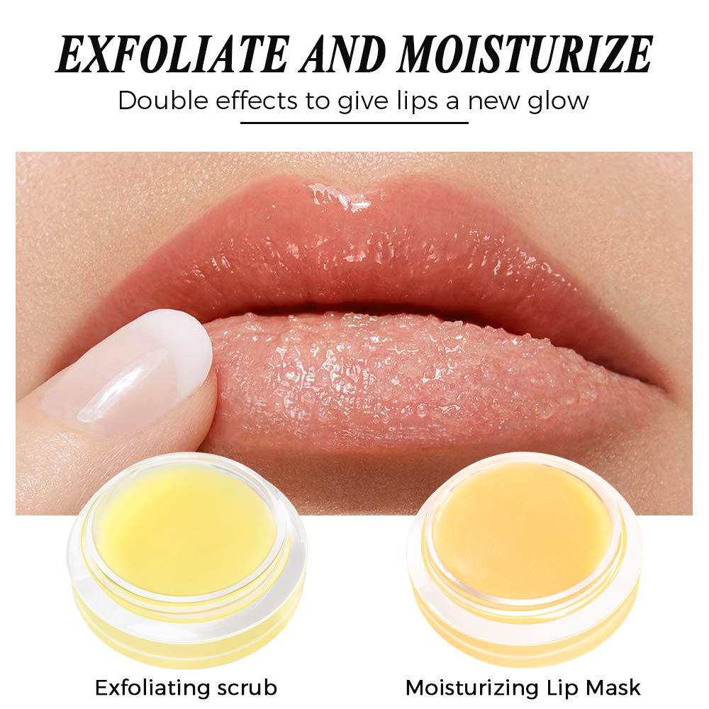 Lip Sleeping Mask, Lip Scrub Mask with Double Effect, Repair Lip Mask