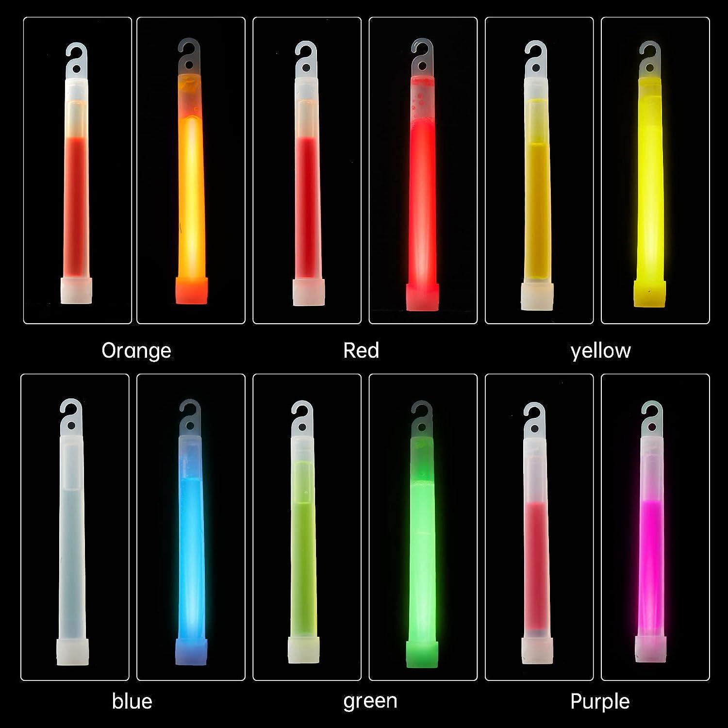 96 Ultra Bright 6 Glow Sticks Bulk- Emergency Survival Light Glow in The  Dark