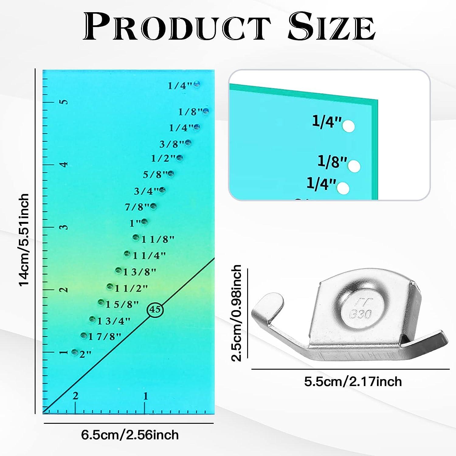 Seam Guide Ruler for Sewing Machine 2 PCS Set Straight