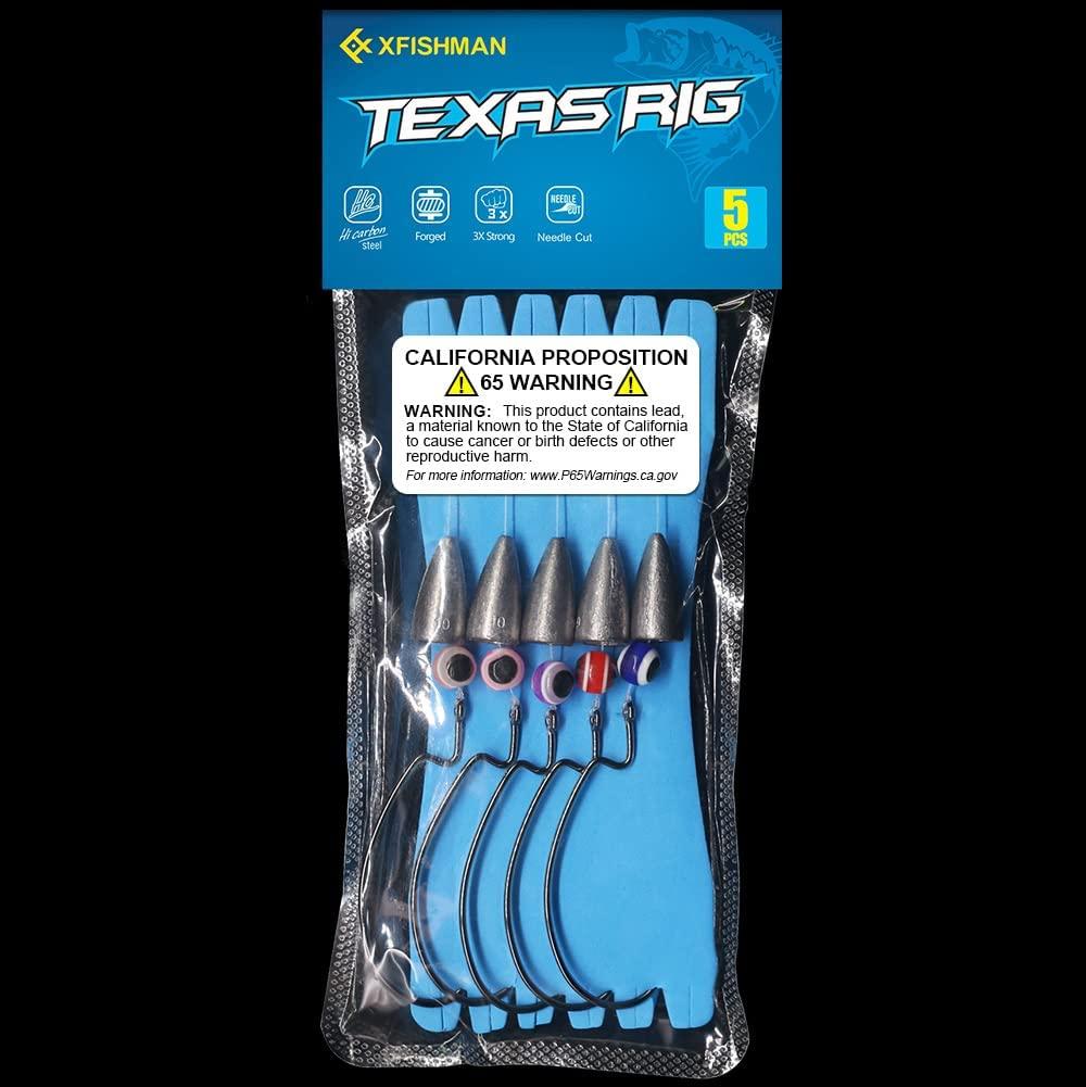 Texas-Rigs-for-Bass-Fishing-Leaders-with-Weights-Hooks-Rigged-Line