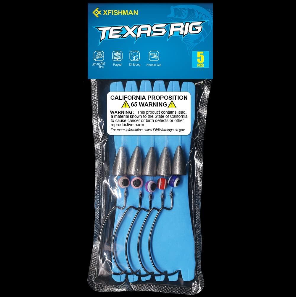 Texas Rig Bass Fishing Leaders Kit - 3/0 Hooks, 1/4 oz Weights - 5pcs | Buy Now with Express International Delivery | GoSupps.com Texas Rig Bass Fishing Leaders Kit - 3/0 Hooks, 1/4 oz Weights - 5pcs | Buy Now with Express International Delivery | GoSupps.com