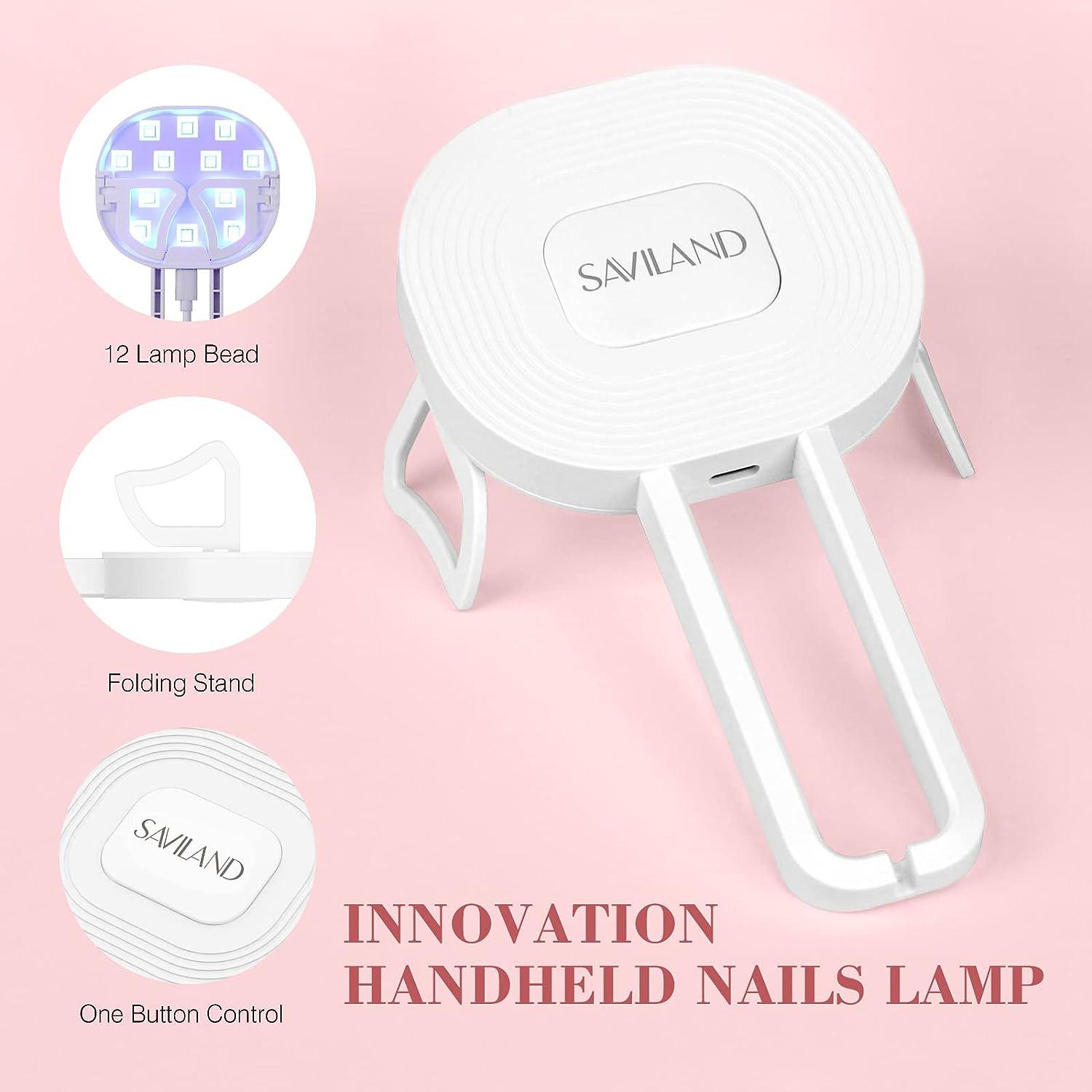 Saviland 4 in 1 Nail Glue Gel Portable U V Light Nails Kit - Temu
