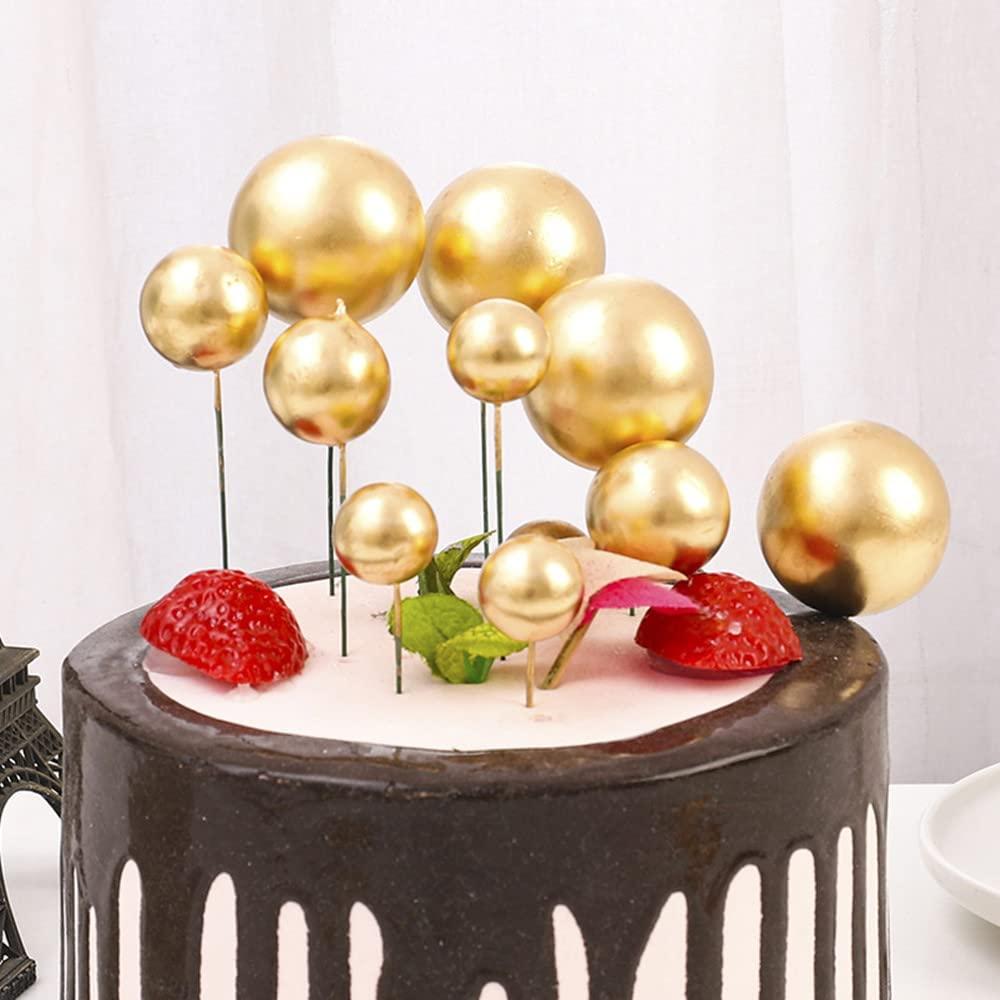 40 PCS Balls Cake Topper DIY Cake Insert Toppers Ball Cake Picks ...