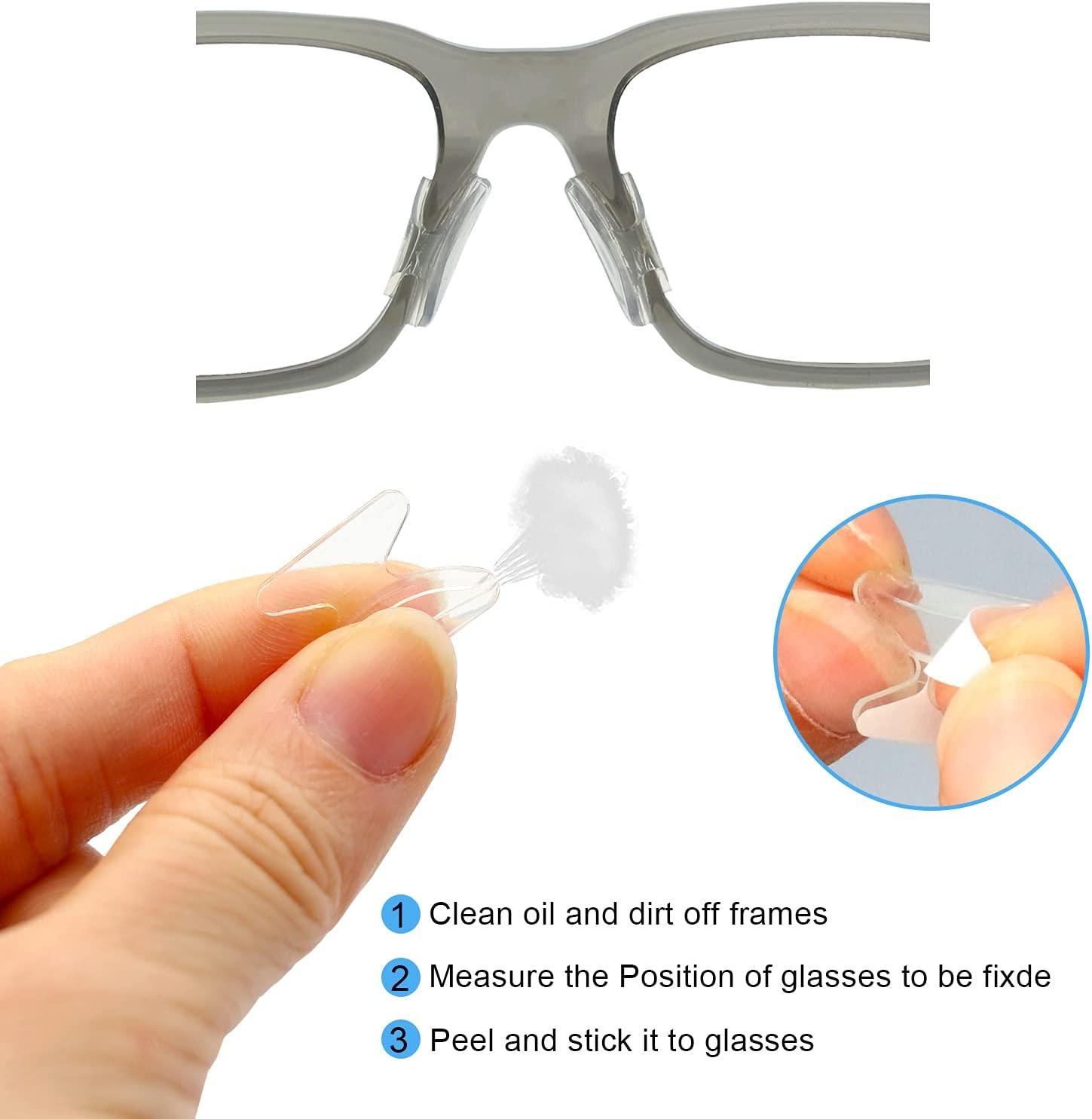 SMARTTOP Nose Pads for Glasses, 12 Pairs Stick On Silicone Anti