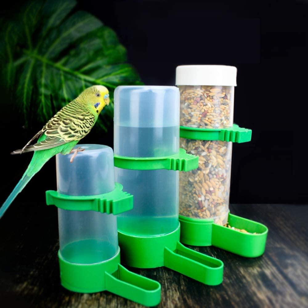 Bird Feeder, Bird Water Dispenser for Cage, XISTEST 2PCS Automatic Bird Water  Feeder with 1PCS Food Feeder for Cage Pet Parrot Budgie Lovebirds Cockatiel  Automatic Bird Feeder 2pcs 140ml + 1pcs 150ml