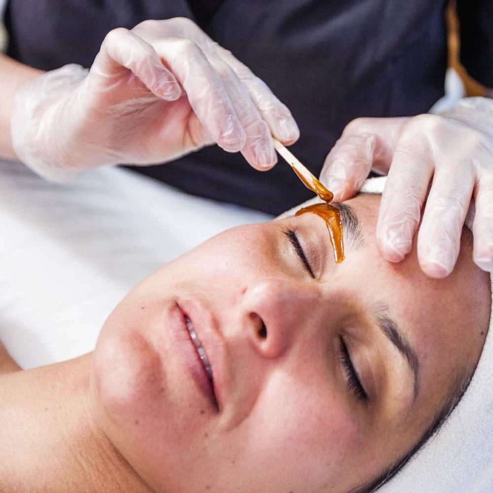 SelfTek 100 Pcs Wooden Wax Applicator Spatulas Sticks for Hair Removal