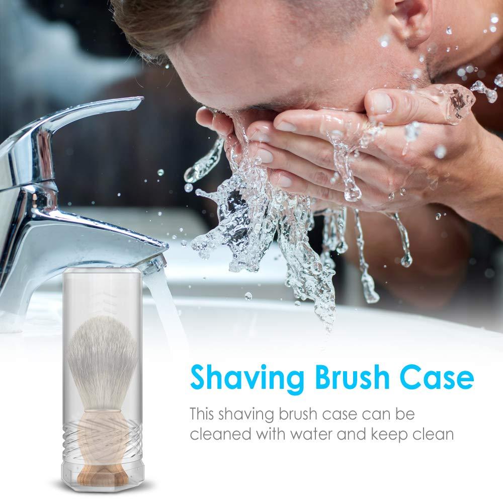 Travel Shaving Brush Case & Holder Stand by Enerfort Adjustable