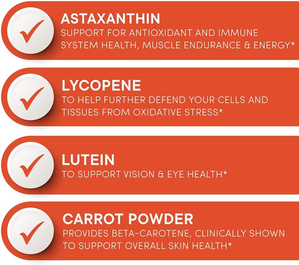 AstaFX Plus Astaxanthin Super Formula 30 Day Supply Supports