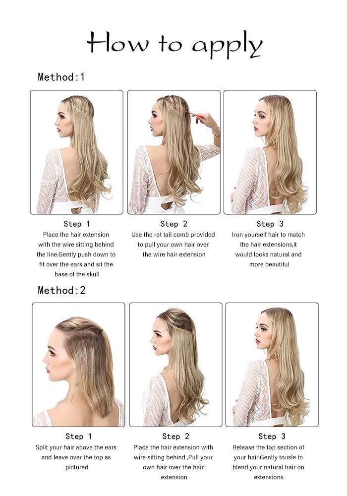 SARLA Highlight Hair Extensions Invisible Wire Ash Medium Brown