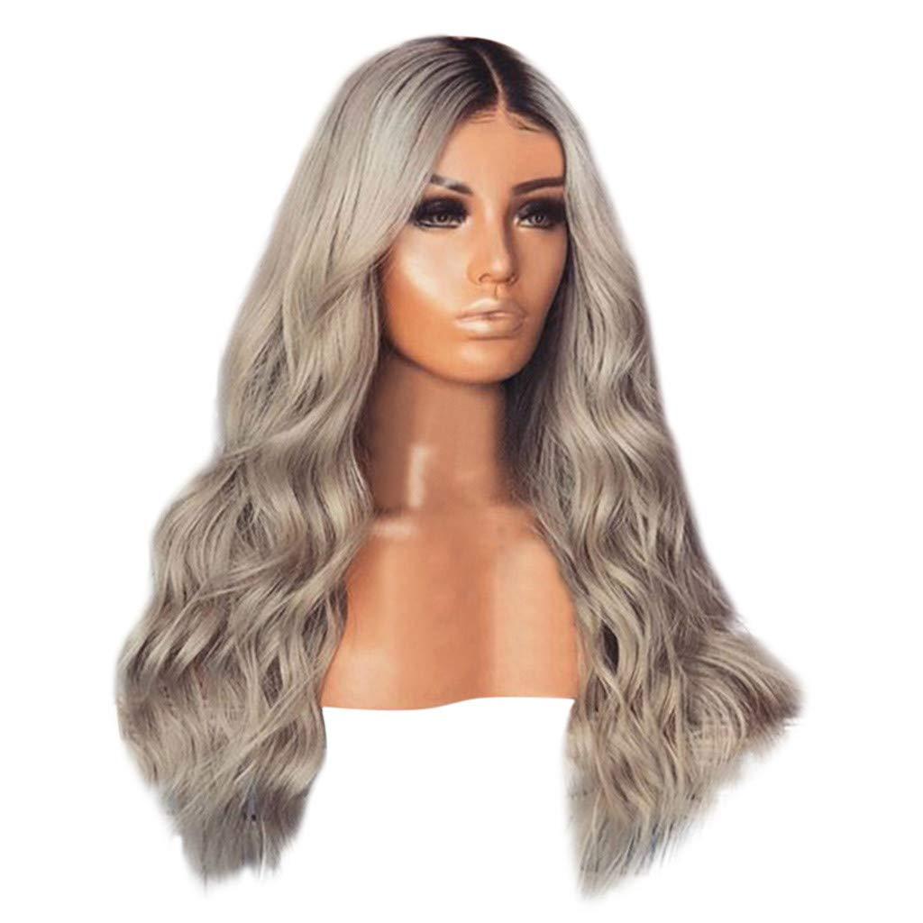 Grey Gradient Curly Long Wig SD00180